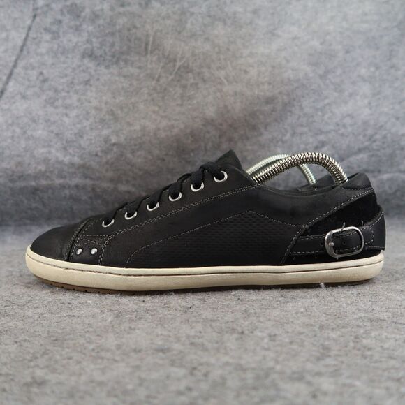 Taos Shoes Womens 9.5 Sneaker Lifestyle Casual Leather Capital Black Low Lace Up - Picture 3 of 16